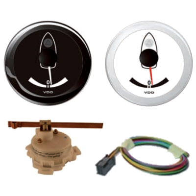 Kit Indicatore Sensore Angolo di Barra da 52 mm Bianco/Nero Victron VDO